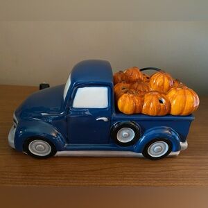 Scentsy Warmer Blue Truck Pumpkin Delivery Retired - READ DESCRIPTION